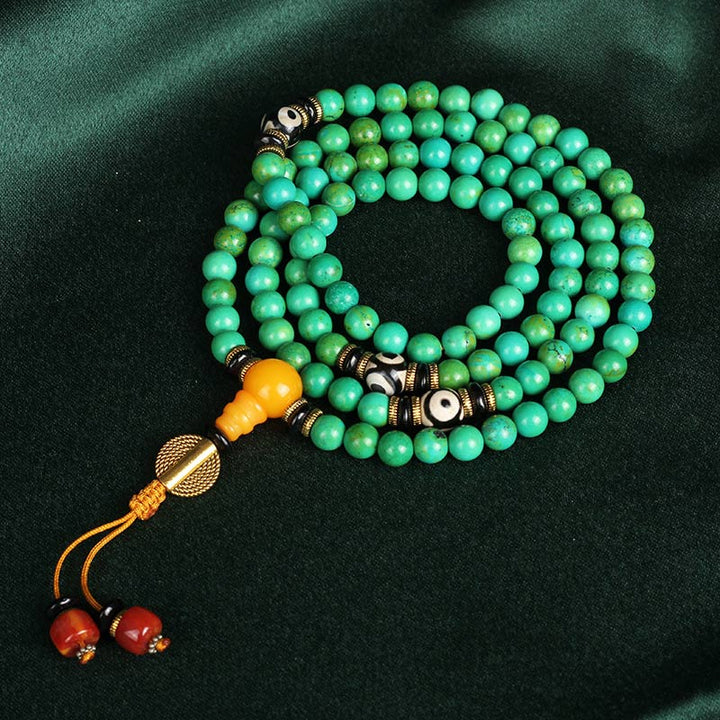 Tibetan Turquoise Mala Balance Necklace Bracelet - image 2