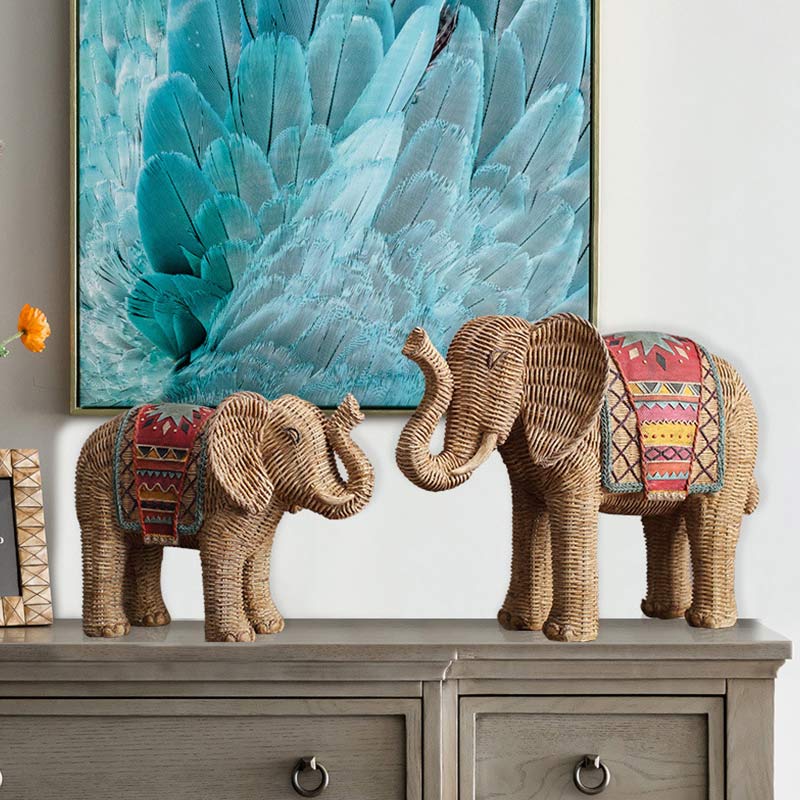 Elephant Resin Wisdom Wealth Home Decoration - image 1