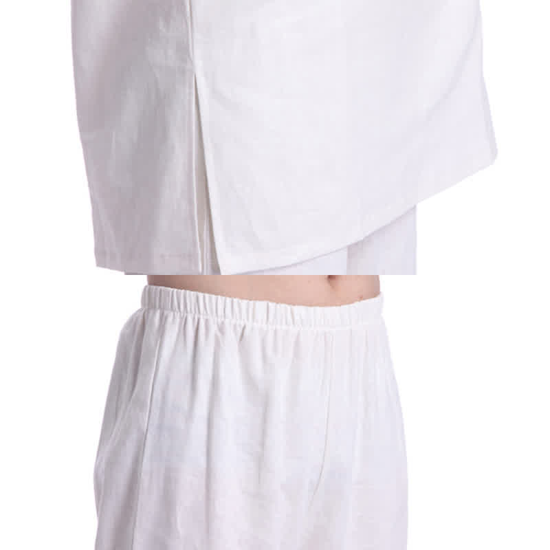 Spiritual Zen Meditation Prayer Practice Cotton Linen Clothing Men's Set - image 15