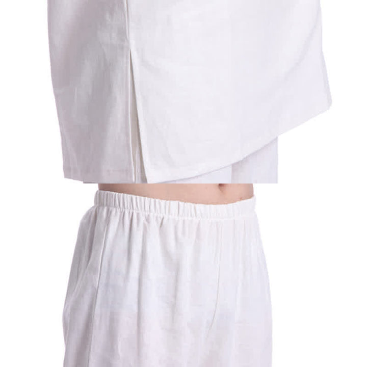 Spiritual Zen Meditation Prayer Practice Cotton Linen Clothing Men's Set - image 15