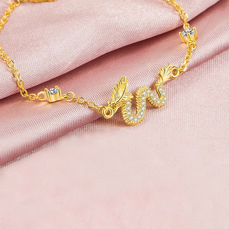 Buddha Stones 925 Sterling Silver Year Of The Dragon Auspicious Golden Dragon Luck Red Rope Chain Bracelet - image 15