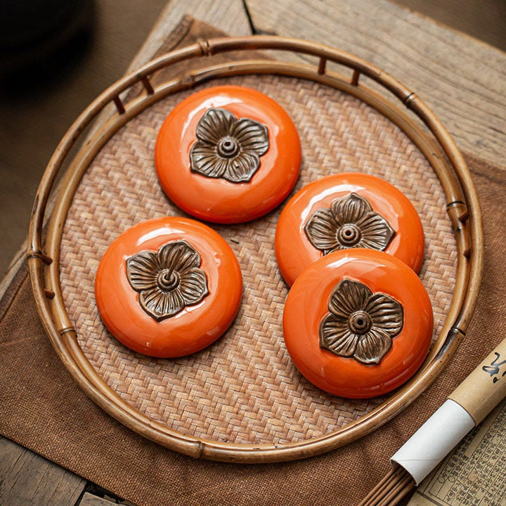 Persimmon Ceramic Meditation Healing Incense Burner Incense Holders - image 4