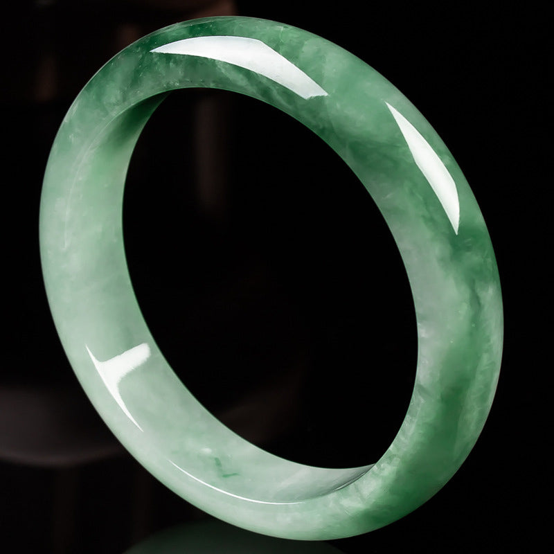 Buddha Stones Natural Jade Fortune Blessing Bangle Bracelet - image 8