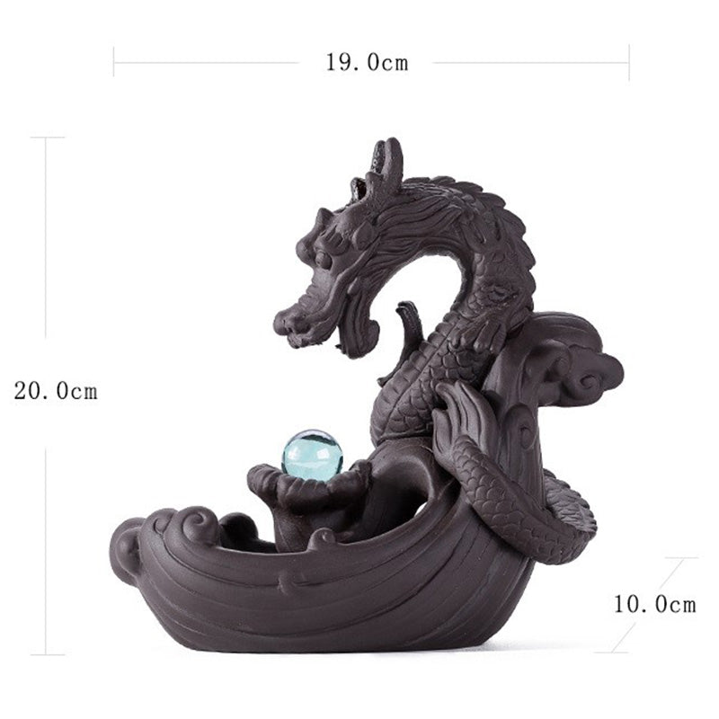 Buddha Stones Tibetan Dragon Protection Incense Burner Decoration - image 9