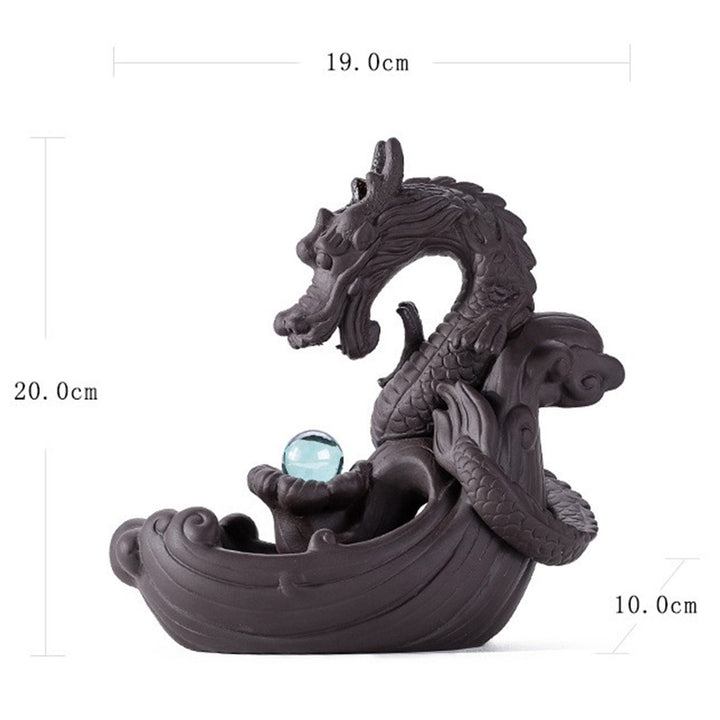 Buddha Stones Tibetan Dragon Protection Incense Burner Decoration - image 9