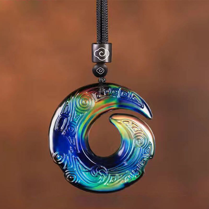 Color-Changing One's Luck Improves Design Pattern Liuli Crystal Necklace Pendant - image 2
