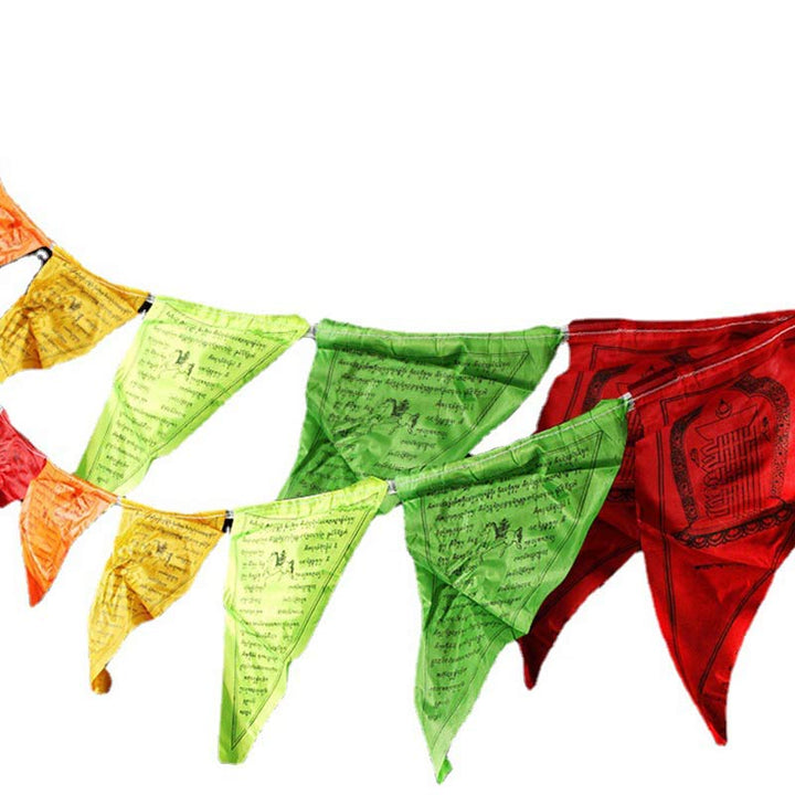 Tibetan Blessing Outdoor 25 Pcs Triangle Prayer Flag Decoration - image 10