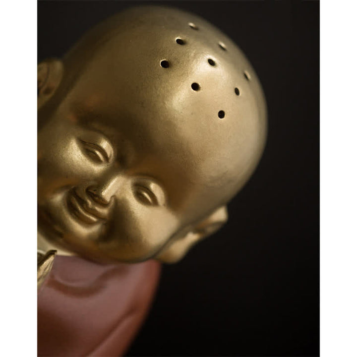 Little Buddha Laughing Buddha Ceramic Healing Incense Burner - image 7