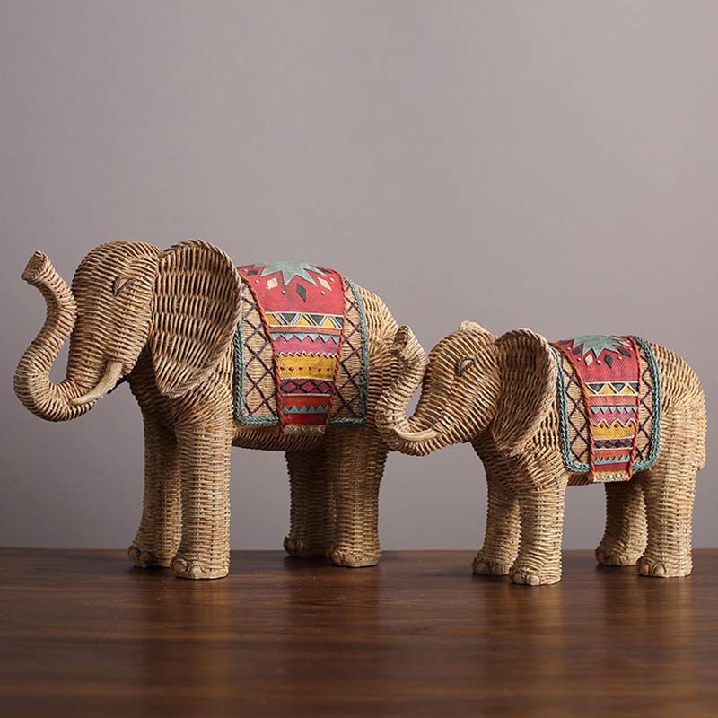 Elephant Resin Wisdom Wealth Home Decoration - image 0