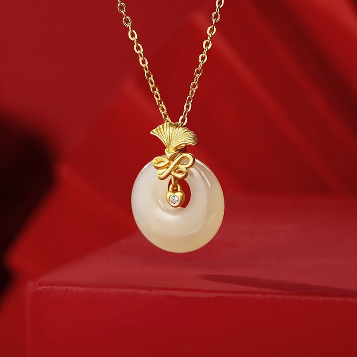 Buddha Stones 925 Sterling Silver Natural Hetian Jade Carnation Flower Prosperity Necklace Pendant - Hetian Jade(Prosperity♥Abundance) - image 0