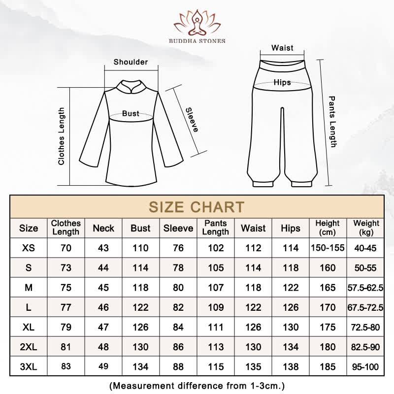 Dragon Embroidered Qi Gong Zen Spiritual Practice Meditation Prayer Uniform Unisex Clothing Set - image 12
