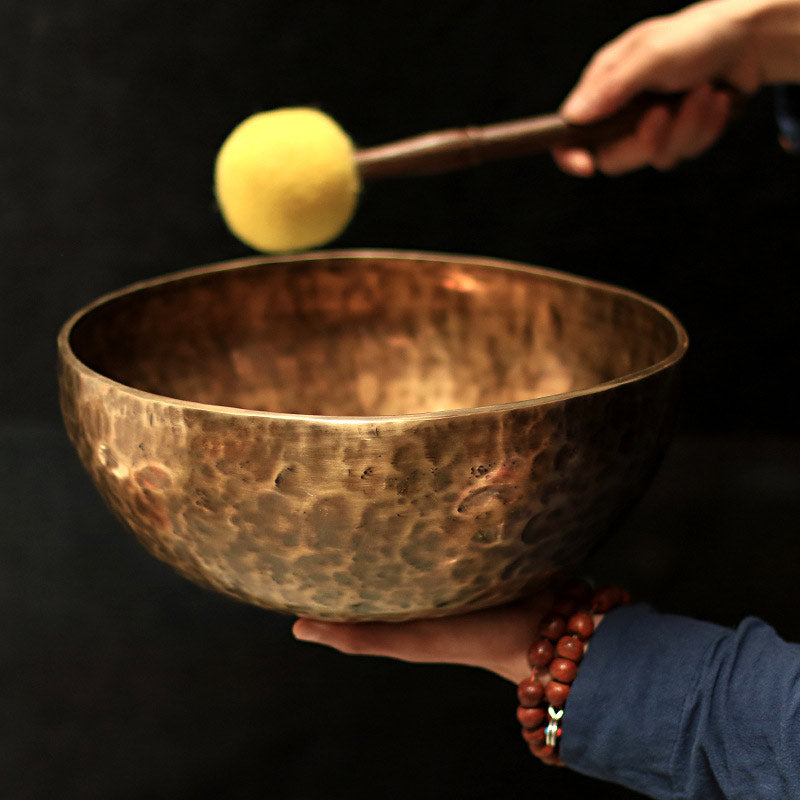 Tibetan Sound Bowl Handcrafted for Healing and Meditation Positive Energy Singing Bowl Set - image 0