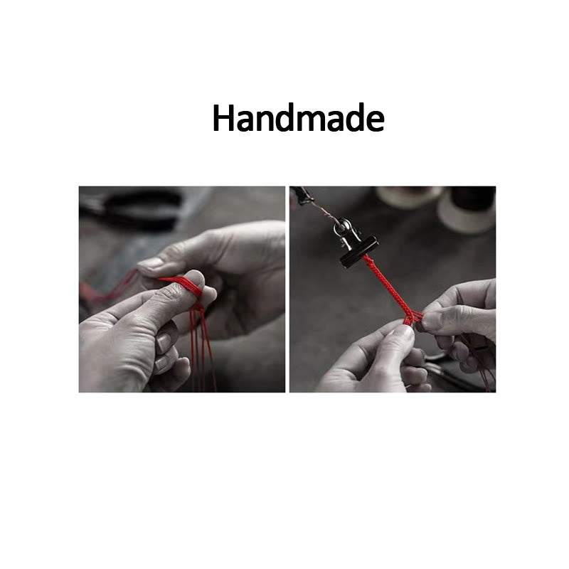 Buddha Stones 925 Sterling Silver Fu Character Blessing Handmade Braided Bracelet - image 18