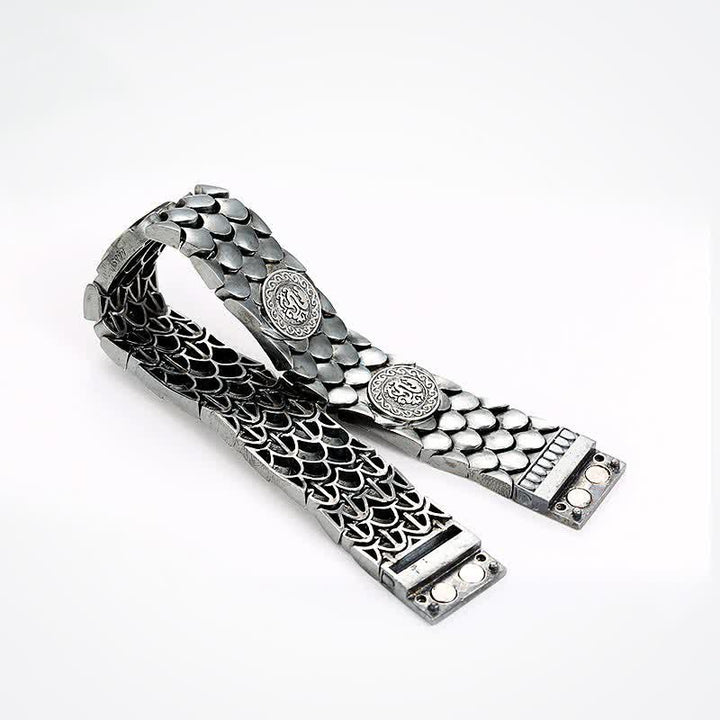 Buddha Stones 925 Sterling Silver Dragon Scales Luck Success Bracelet Bangle - image 3