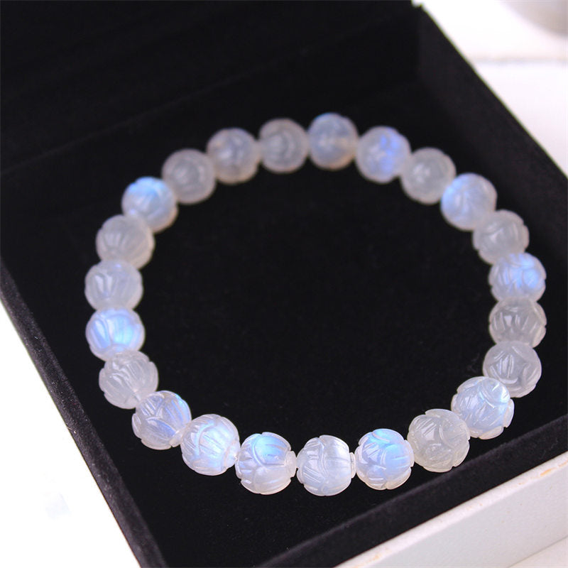 Natural Moonstone Lotus Love Bracelet - image 8