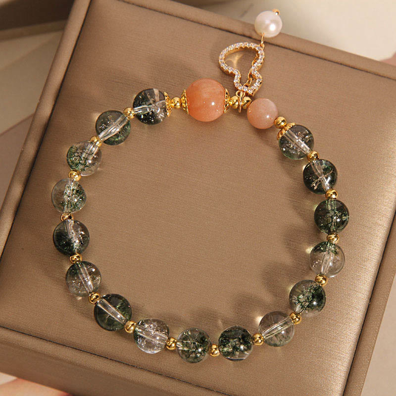 Buddha Stones Green Phantom Gourd Charm Confidence Bracelet