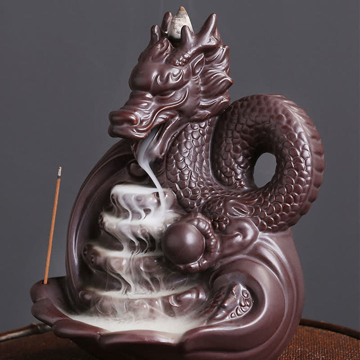 Dragon Pattern Success Ceramic Incense Burner Decoration - image 1