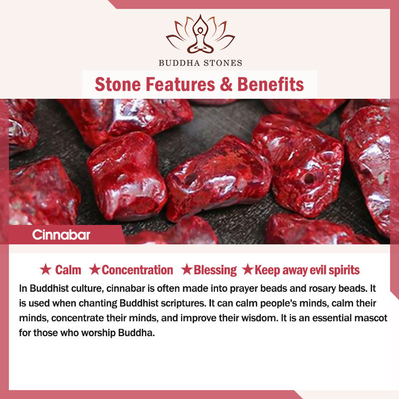 Buddha Stones Natural Cinnabar Om Mani Padme Hum Rotatable Scripture Yin Yang Pattern Blessing Necklace String Pendant