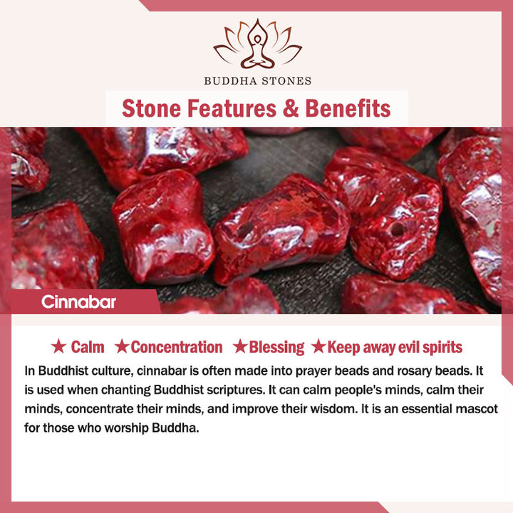 Buddha Stones Natural Cinnabar Om Mani Padme Hum Rotatable Scripture Yin Yang Pattern Blessing Necklace String Pendant