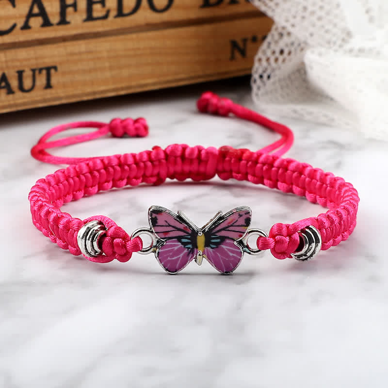 Buddha Stones Butterfly Freedom Love String Charm Bracelet - image 33