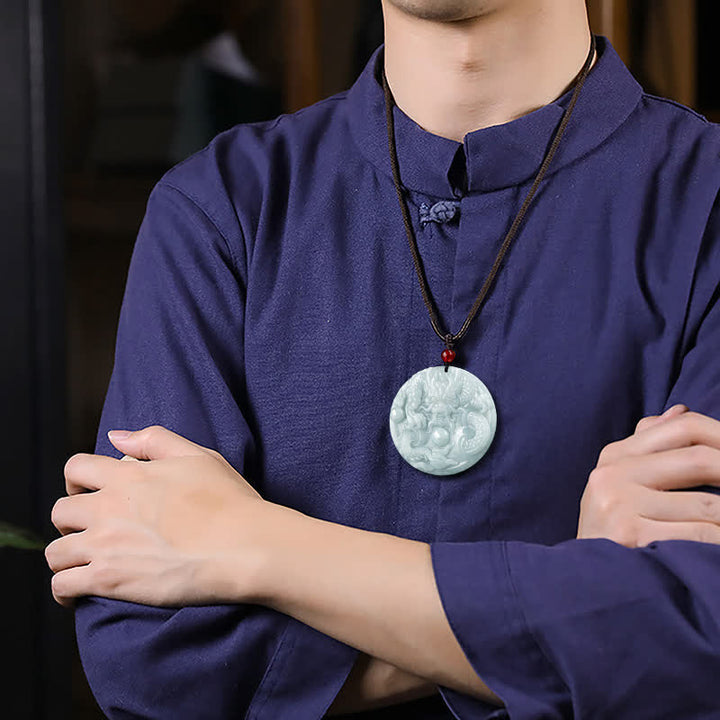 ❗❗❗A Flash Sale- Buddha Stones Chinese Zodiac Dragon Jade Success Amulet String Necklace - image 4
