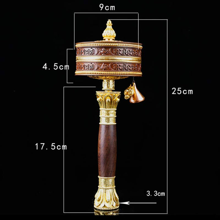 Tibetan Prayer Wheel Six True Words Copper Balance Decoration - image 13