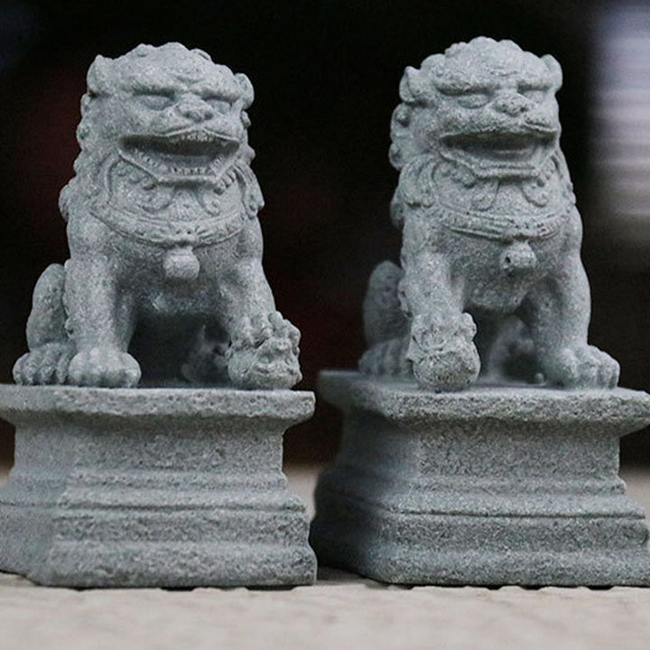 Buddha Stones Lion Fu Foo Dogs Elephant Ward Off Evil Blessing Home Decoration - image 5
