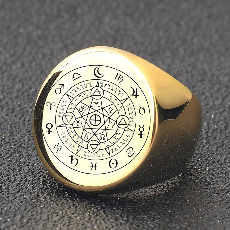 12 Constellations of the Zodiac Protection Blessing Ring