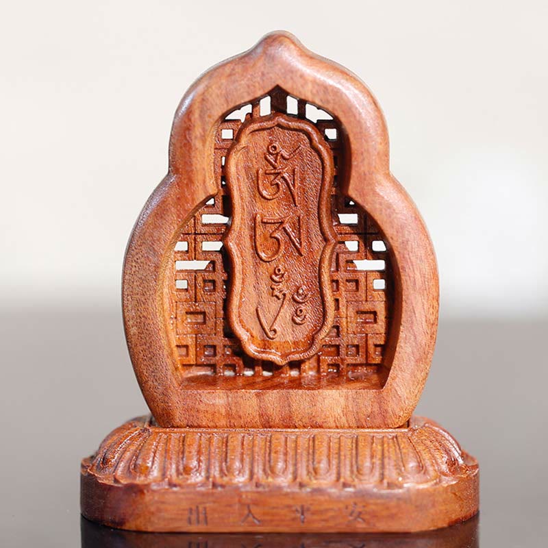 Guru Rinpoche Buddha Padmasambhavan Serenity Wood Engraved Statue Figurine Decoration - image 3