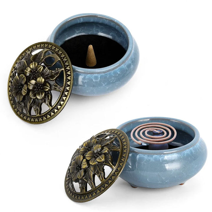 Buddha Stones Colorful Ceramic Incense Burner - image 6