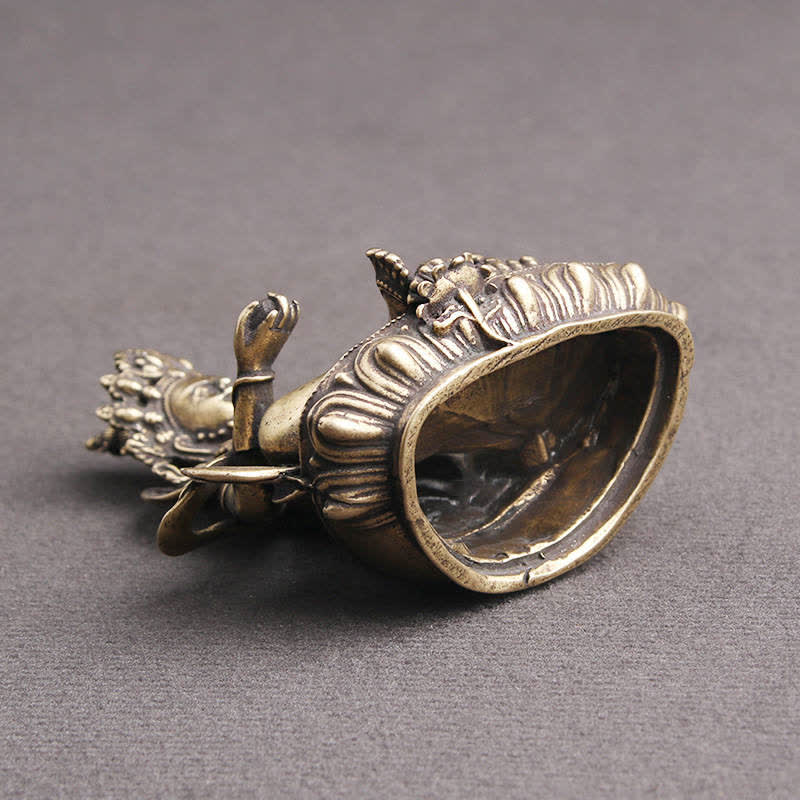 Yellow Jambhala Bodhisattva Figurine Serenity Copper Statue Decoration - image 7