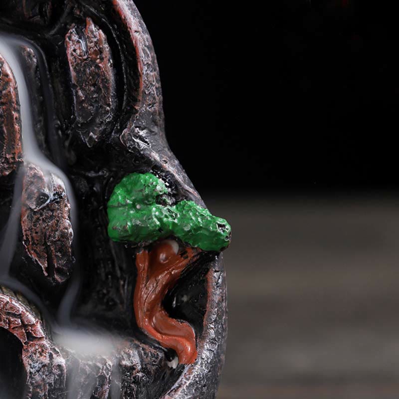 Mountain Bridges Pattern Meditation Resin Backflow Incense Burner - image 6