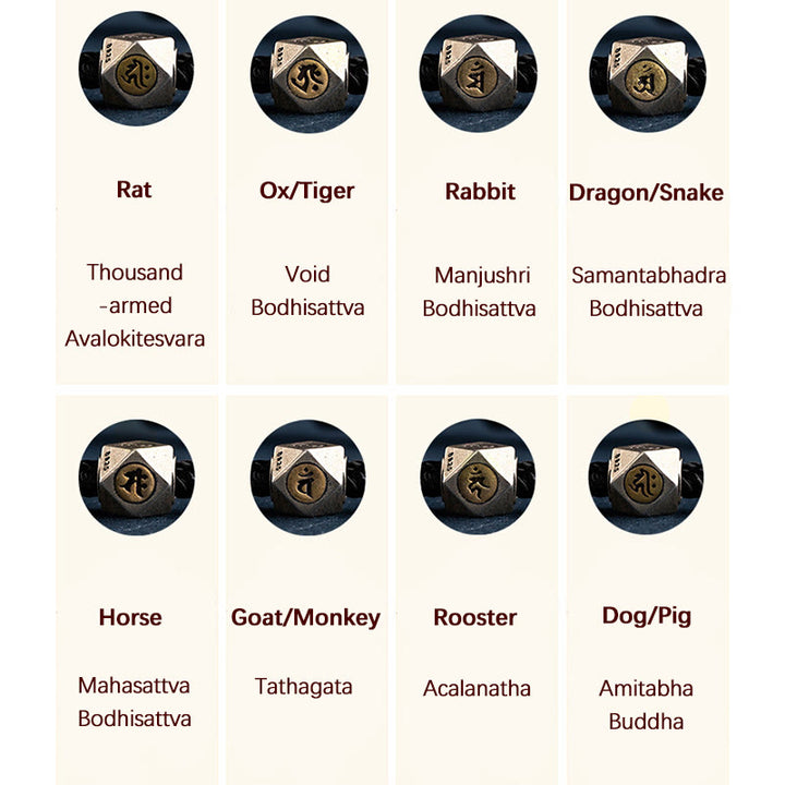 Buddha Stones 925 Sterling Silver Handmade Chinese Zodiac Natal Buddha Luck Protection Braided String Bracelet - image 9