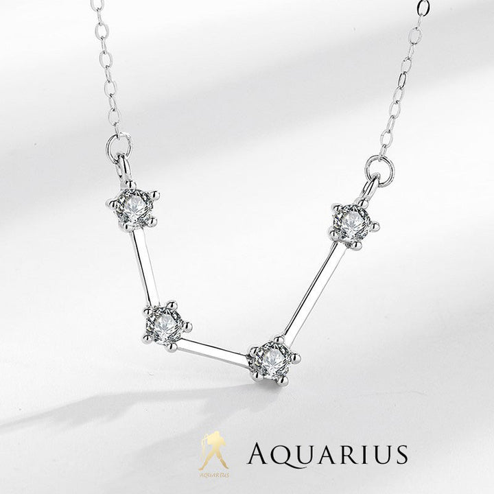 Buddha Stones 925 Sterling Silver 12 Constellations of the Zodiac Astrology Blessing Necklace Pendant - Aquarius - image 17