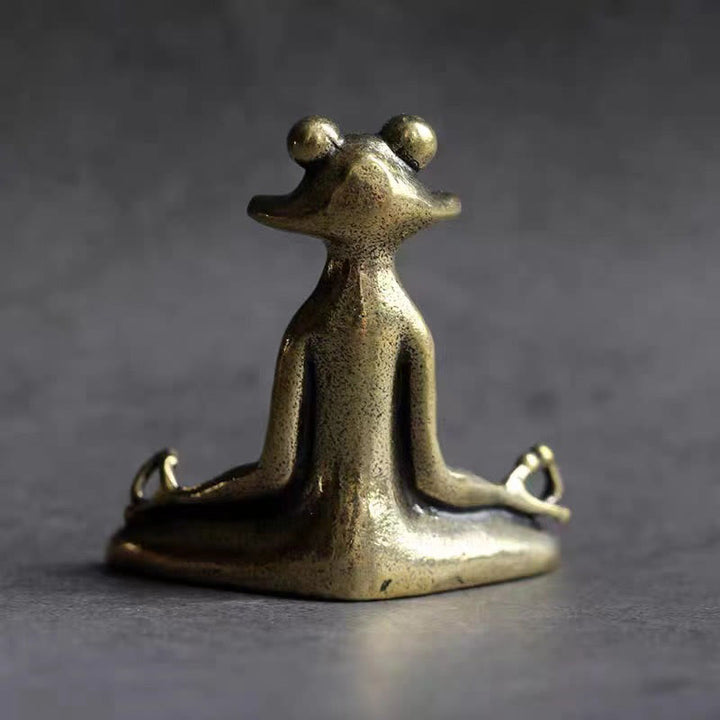 Buddha Stones Mini Small Frog Turtle Koi Fish Snail Crab Copper Wealth Home Decoration - image 6