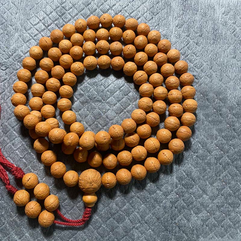 Buddha Stones 108 Mala Beads Nepal Bodhi Seed Luck Wealth Tassel Bracelet