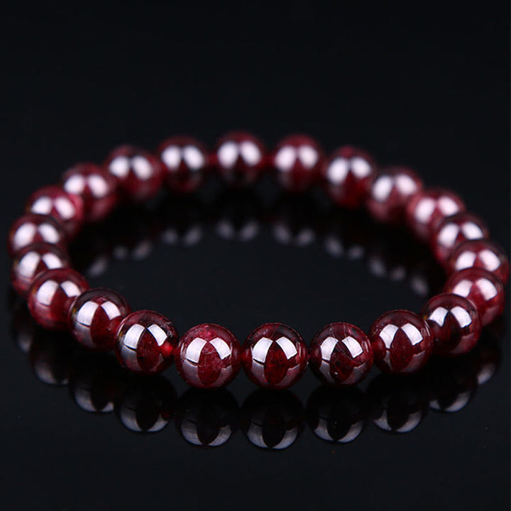 Buddha Stones Natural Garnet Bead Passion Bracelet