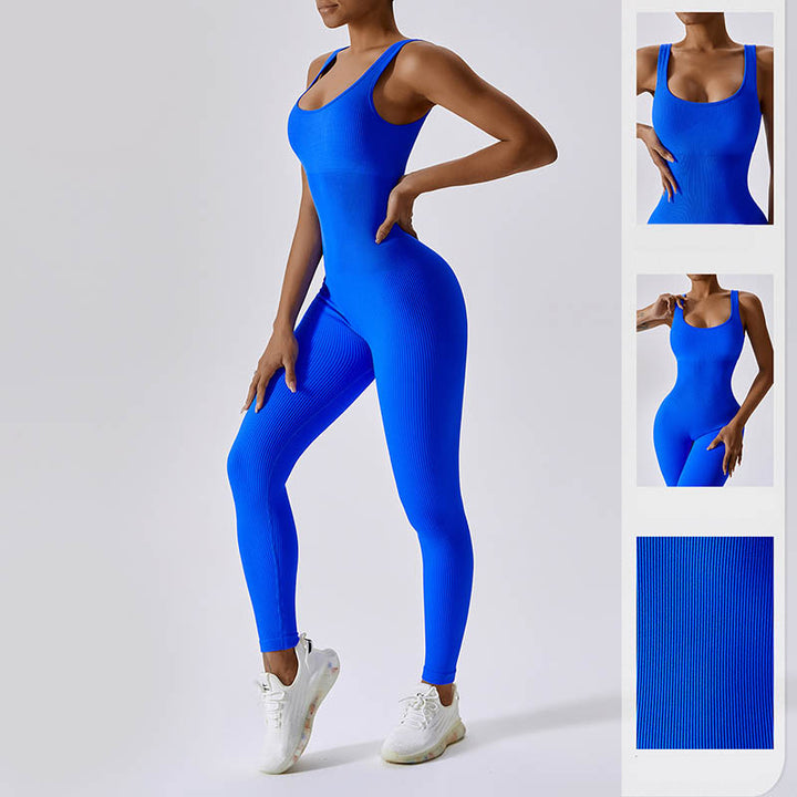 Buddha Stones Seamless High Stretch Jumpsuit Sports Fitness Yoga Women Bodysuit