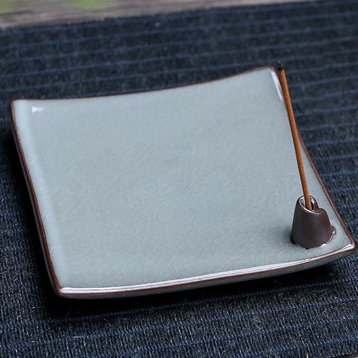 Lotus Plum Blossom Square Ceramic Spiritual Backflow Incense Burner - image 15