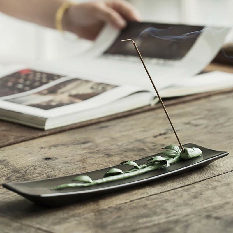 Lotus Peony Rose Flower Ceramic Spiritual Incense Burner - image 18