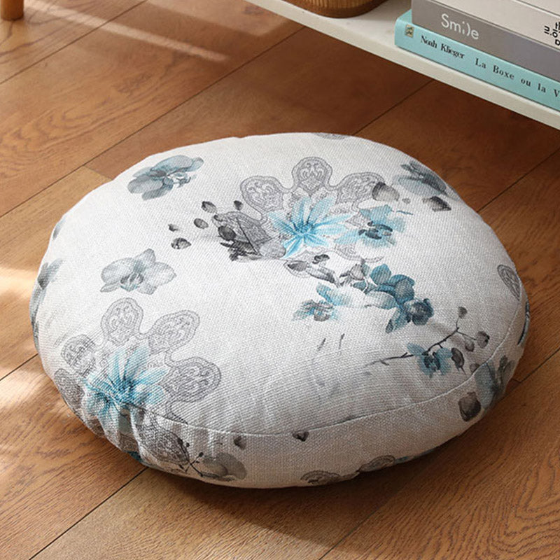 Lotus Simple Pattern Linen Meditation Seat Cushion Home Living Room Decoration - Detachable - 40cm*10cm - AliceBlue - image 18