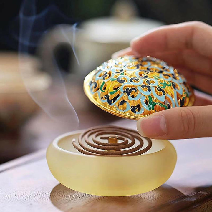 Lotus Liuli Crystal Healing Meditation Incense Burner - image 9