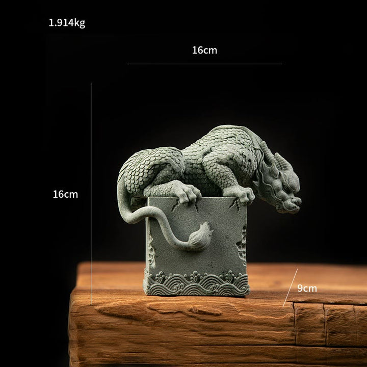 Buddha Stones Feng Shui Standing Sitting Dragon Success Luck Home Decoration - image 20