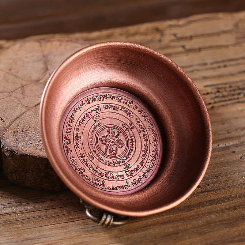 Buddha Stones Small Copper Prayer Altar Portable Burning Holder Incense Sage Smudging Rituals Use Items - image 3