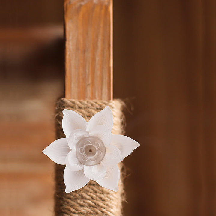 Mini Lotus Liuli Crystal Healing Meditation Stick Incense Burner - image 18