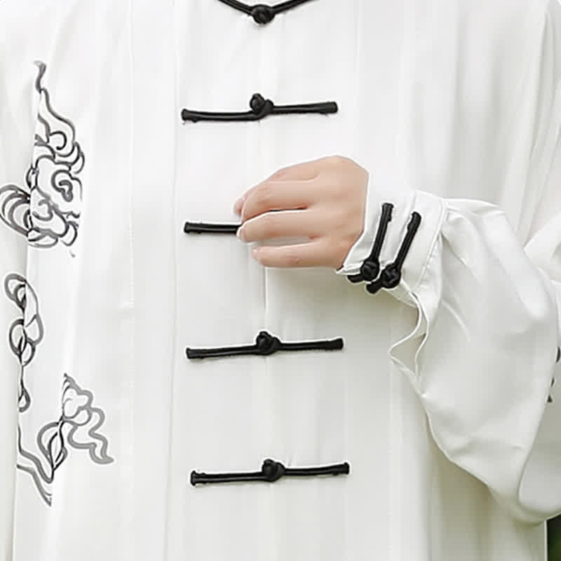 Auspicious Clouds Gradient Meditation Prayer Spiritual Zen Tai Chi Qigong Practice Women's Clothing Set - image 12