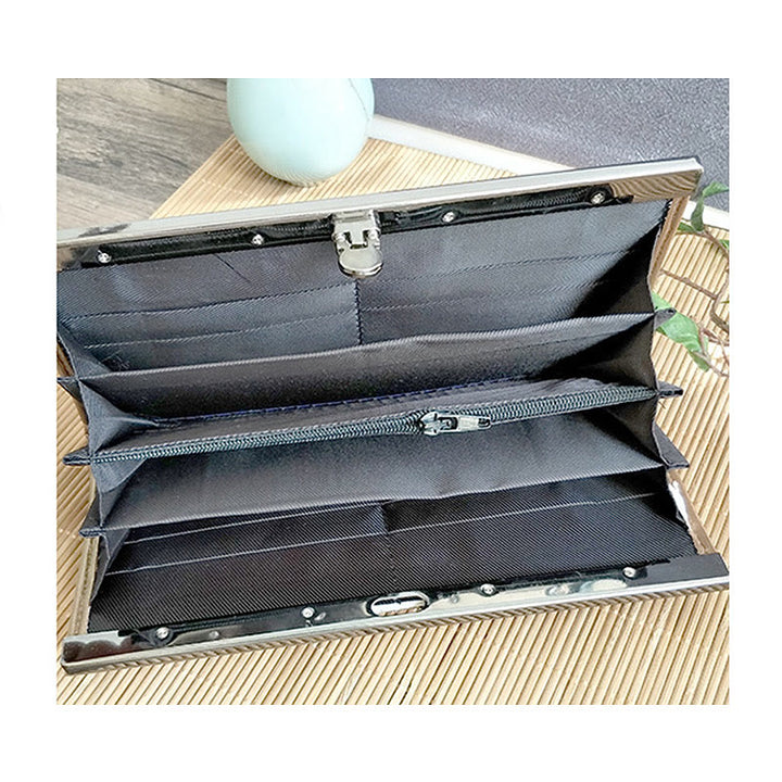 Flower Plum Peach Blossom Bamboo Double-sided Embroidery Large Capacity Cash Holder Wallet Shopping Purse - image 12