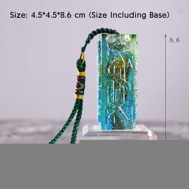 Feng Shui Handmade Liuli Crystal Art Piece Home Office Decoration - Small - Crystal Base - image 7