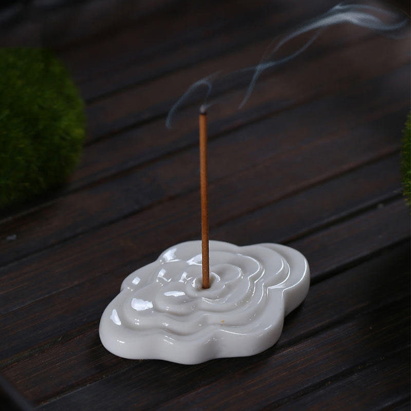 Buddha Stones Mini Auspicious Clouds Design Healing Stick Ceramic Small Incense Burner Decoration - image 14