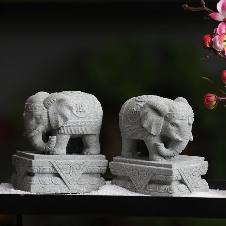 Buddha Stones Lion Fu Foo Dogs Elephant Ward Off Evil Blessing Home Decoration - image 13